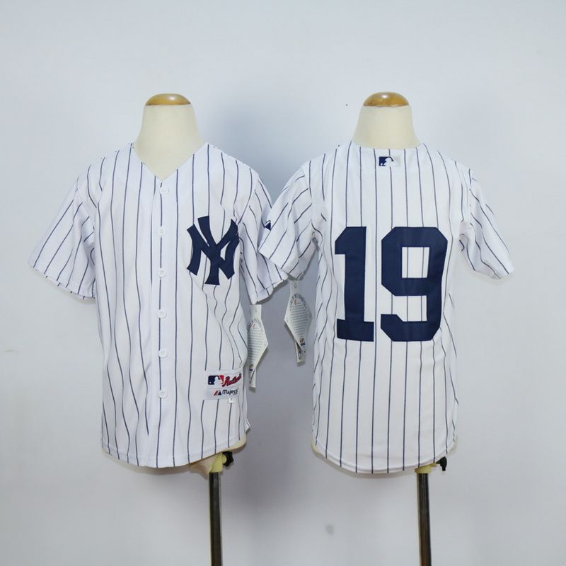 Youth New York Yankees #19 No name White MLB Jerseys